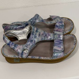 Alegria by PG Lite Ken 298W Leather Wedge Sandals MultiColor EUR 37 US Sz 7-7.5W